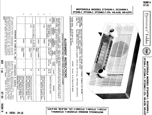 5T24WN-1 Ch= HS-628; Motorola Inc. ex (ID = 809074) Radio