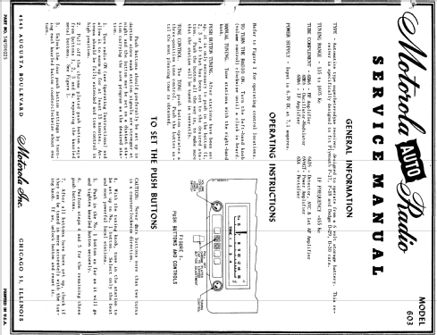 603 ; Motorola Inc. ex (ID = 1085817) Car Radio