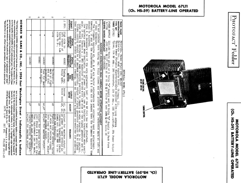 67L11 Ch= HS-59; Motorola Inc. ex (ID = 935251) Radio