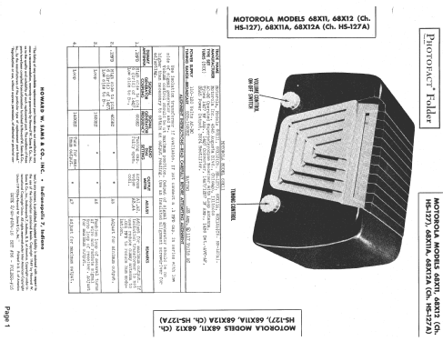 68X12A Ch= HS-127A; Motorola Inc. ex (ID = 1494878) Radio