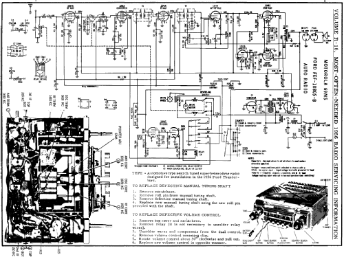 69MS Ford FEF-18805-B; Motorola Inc. ex (ID = 1235976) Car Radio