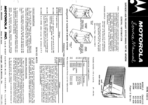 6X28B Ch= HS-638; Motorola Inc. ex (ID = 1144935) Radio