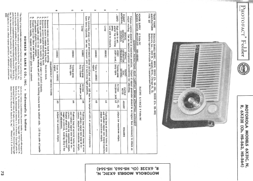 6X31C Ch= HS-564; Motorola Inc. ex (ID = 517378) Radio