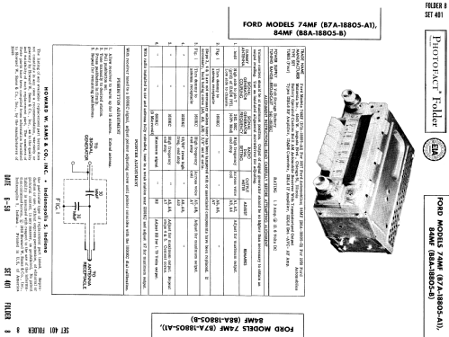 74MF Ch= B7A-18805-A1; Motorola Inc. ex (ID = 820521) Car Radio