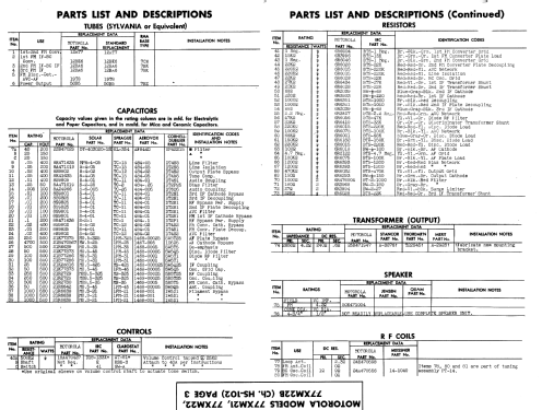 77XM22 Ch= HS-102; Motorola Inc. ex (ID = 951821) Radio