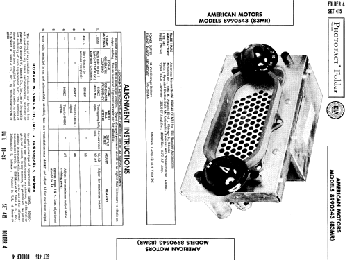 83MR American Motors 8990543; Motorola Inc. ex (ID = 777608) Car Radio