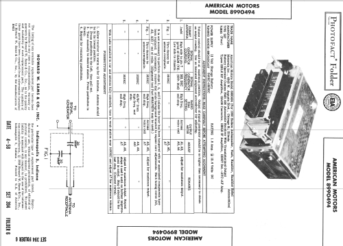 84MA American Motors 8990494; Motorola Inc. ex (ID = 2573763) Car Radio