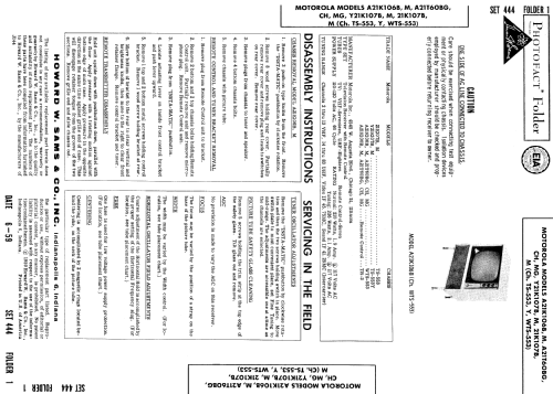 A21K106M Ch= WTS-553; Motorola Inc. ex (ID = 890557) Televisión