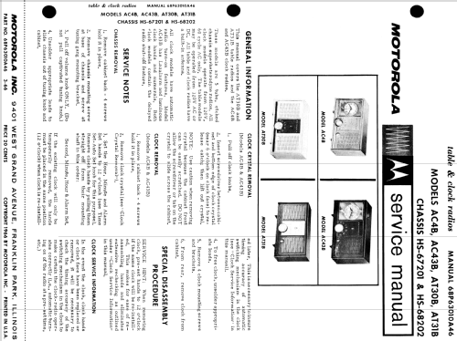 AC43BE Ch= HS-67201; Motorola Inc. ex (ID = 1496822) Radio