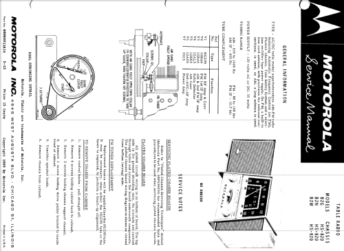 B2W Ch= HS-820; Motorola Inc. ex (ID = 1155214) Radio