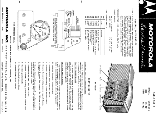 B3E Ch= HS-821; Motorola Inc. ex (ID = 1154634) Radio