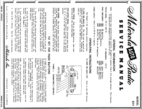 MOPAR De Soto 804; Motorola Inc. ex (ID = 1080004) Car Radio