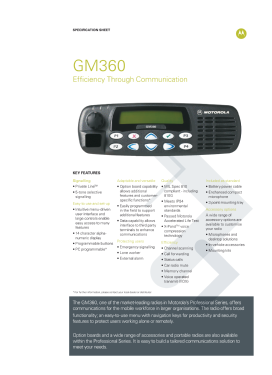 GM360 MW304AC, MDM25KHF9AN5AE; Motorola Inc. ex (ID = 3004998) Commercial Re