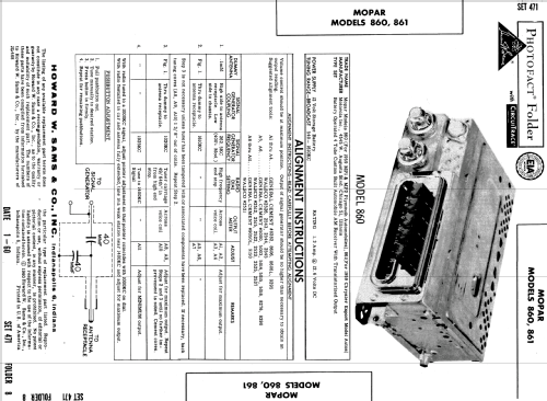 Mopar 861; Motorola Inc. ex (ID = 552248) Car Radio