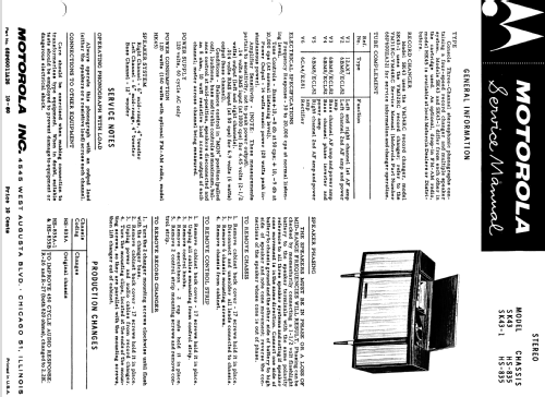 SK43B-1 Ch= HS-835; Motorola Inc. ex (ID = 1156976) Sonido-V