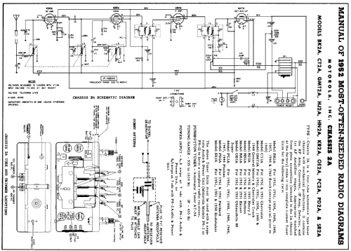SR2A Studebaker Ch= 2A , P6-2, P8-2; Motorola Inc. ex (ID = 147012) Car Radio