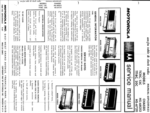 TC11CH Ch= HS-68212; Motorola Inc. ex (ID = 1197598) Radio