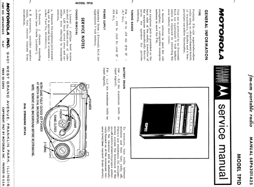 10 Transistor TP1D ; Motorola Inc. ex (ID = 1198147) Radio