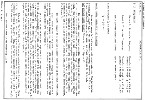 VT-71-M-A TS-4J; Motorola Inc. ex (ID = 726015) Television