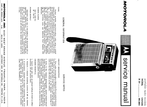 X25E Ch= HS-882; Motorola Inc. ex (ID = 1165966) Radio