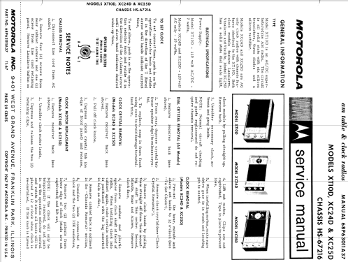 XC24DE Ch= HS-67216; Motorola Inc. ex (ID = 1197794) Radio