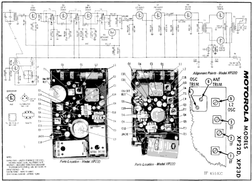 Ten Transistor XP23DE ; Motorola Inc. ex (ID = 207580) Radio