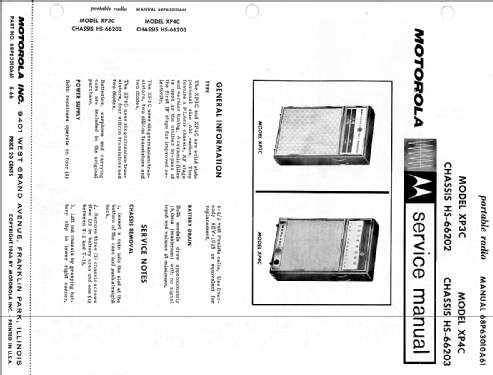 XP4CU Ch= HS-66203; Motorola Inc. ex (ID = 2026023) Radio
