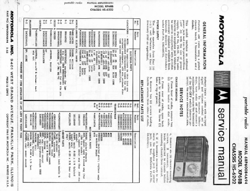 XP68B Ch= HS-6202; Motorola Inc. ex (ID = 2025510) Radio