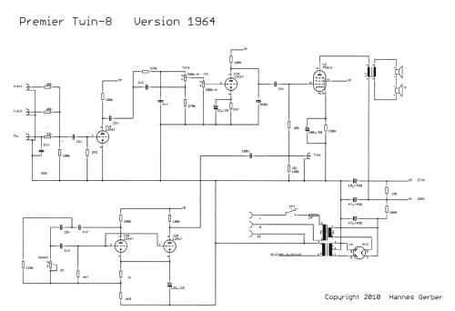 Premier Twin-8 1964; Multivox Corporation (ID = 816749) Ampl/Mixer
