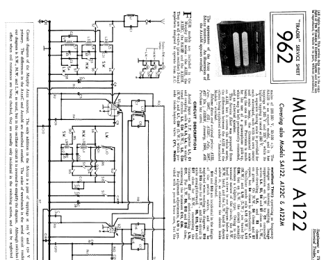 A122M; Murphy Radio Ltd.; (ID = 2277331) Radio