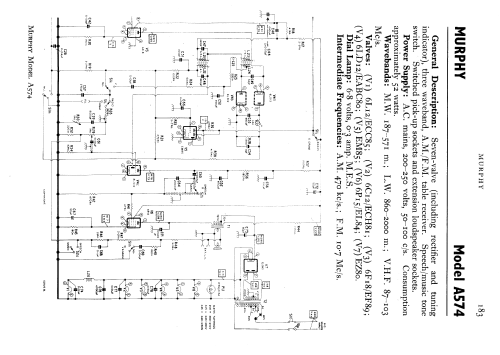 A574; Murphy Radio Ltd.; (ID = 597933) Radio