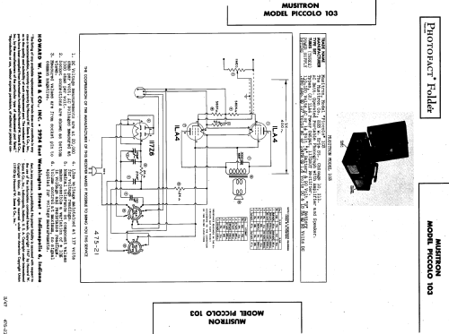 Piccolo 103 ; Musitron Co., 'The', (ID = 844426) R-Player