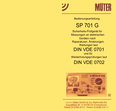 Kombi-Testgerät SP 701G; Müter, Ulrich; Oer- (ID = 2043189) Ausrüstung