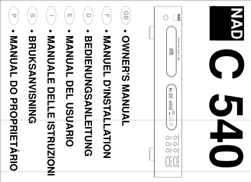 Compact Disc Player C540; NAD, New Acoustic (ID = 2096791) Reg-Riprod