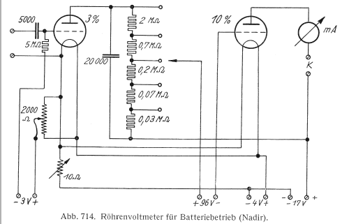 Röhrenvoltmeter ; Nadir, Deutawerke; (ID = 276146) Equipment