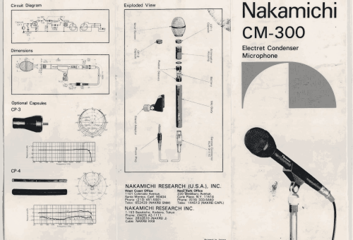 Elektret-Kondensatormikrofon CM-300; Nakamichi Co.; Tokyo (ID = 1887583) Microfono/PU