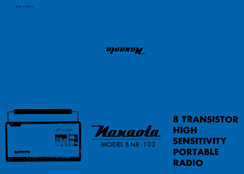 High Sensitivity 8 Transistor 8NR-102; Nanaola Nanao Radio (ID = 2530858) Radio