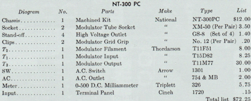 Class B Modulator NT 300 PCW; National Company; (ID = 2053032) Amateur-D
