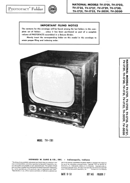 TV-1725; National Company; (ID = 2956882) Televisore