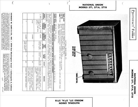 571 Ch= 568; National Union Radio (ID = 828662) Radio