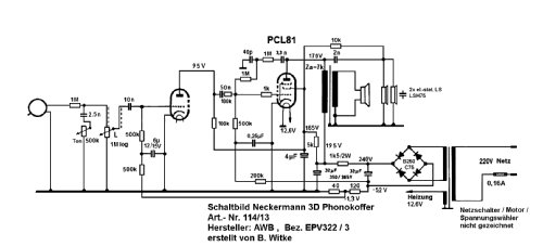 Phonokoffer 3D Artikel Nr. 114/13; Neckermann-Versand (ID = 2160157) R-Player