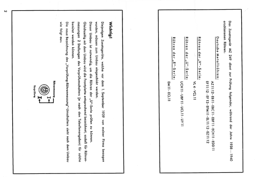 Röhrenprüf-Zusatzgerät MZ249; Neuberger, Josef; (ID = 2337200) Ausrüstung
