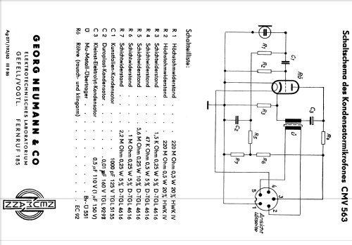 Mikrofonvorverstärker CMV563; Neumann & Co, Georg; (ID = 625383) Micrófono/PU