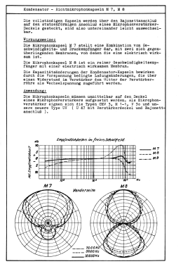 Kondensatormikrofonkapsel M7; Neumann & Co, Georg; (ID = 3075330) Microphone/PU