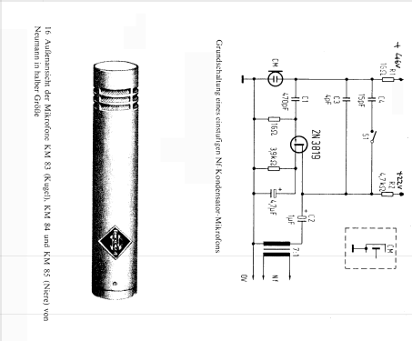 Kondensator-Mikrofon KM 83; Neumann, Georg, (ID = 1817095) Microphone/PU