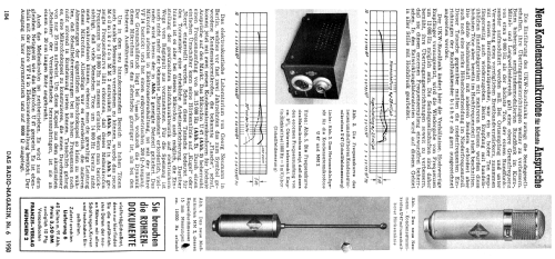 Kondensatormikrofon U47; Neumann, Georg, (ID = 1734889) Mikrofon/TA