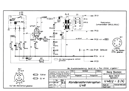 U48; Neumann, Georg, (ID = 2573482) Microphone/PU