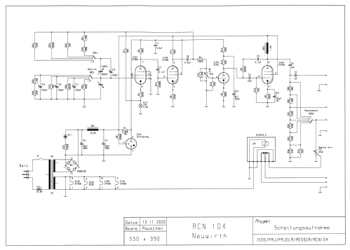 RC-Generator RCN104; Neuwirth, Dipl.-Ing. (ID = 2592126) Equipment