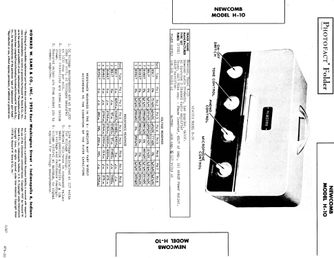 H-10 Standard ; Newcomb Audio (ID = 628151) Ampl/Mixer