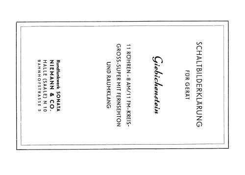 Giebichenstein Sonata ; Niemann & Co., (ID = 1398363) Radio